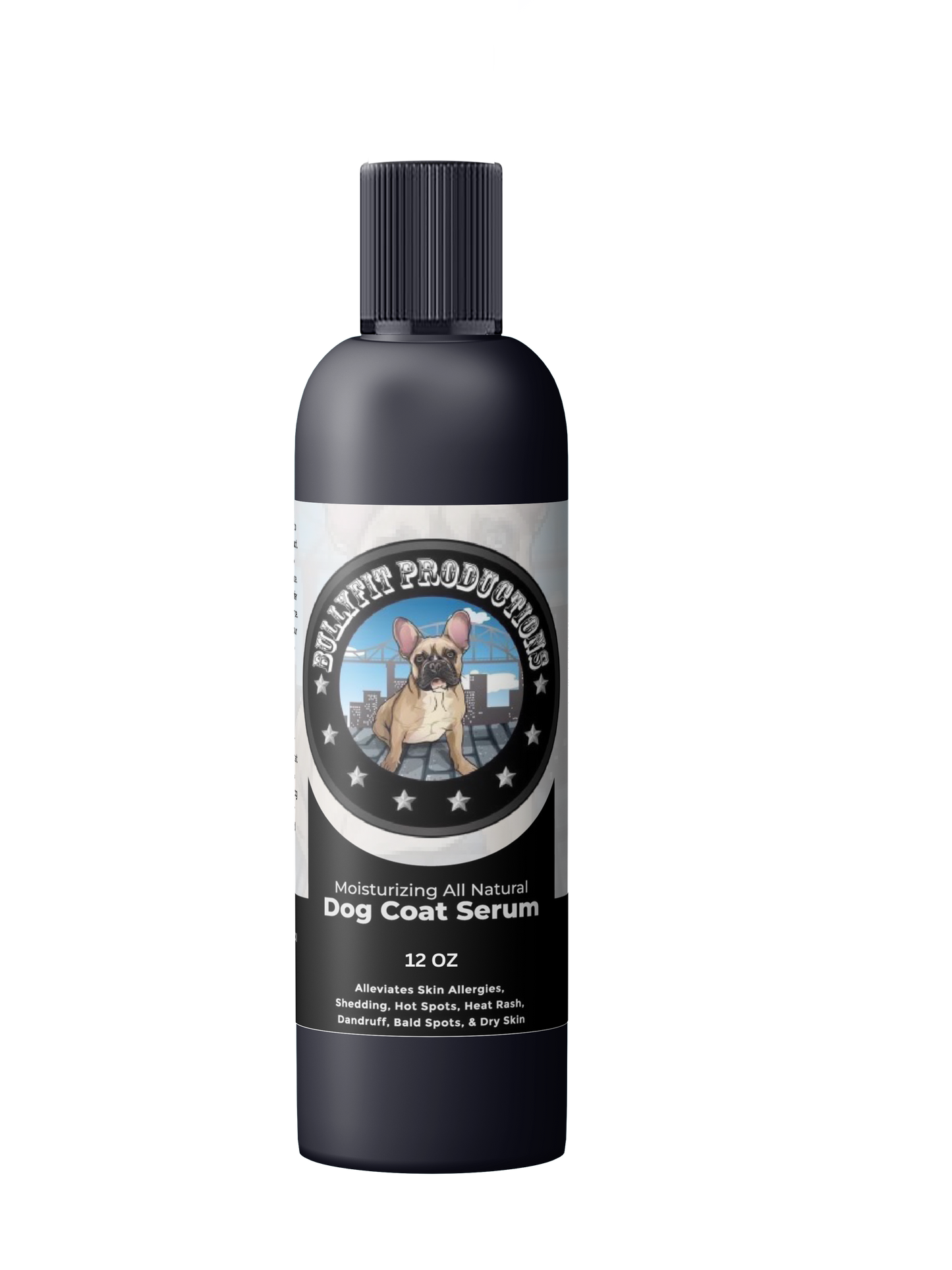 BullyFIT All Natural Skin & Coat Dog Serum 12oz - Pet Grooming | Sensitive Skin Relief | Shedding | Skin Issues| Vegan Friendly | Pet Lotion| Pet Leave in conditioner| Vet Approved|Handcrafted| Cruelty Free|Eco Friendly