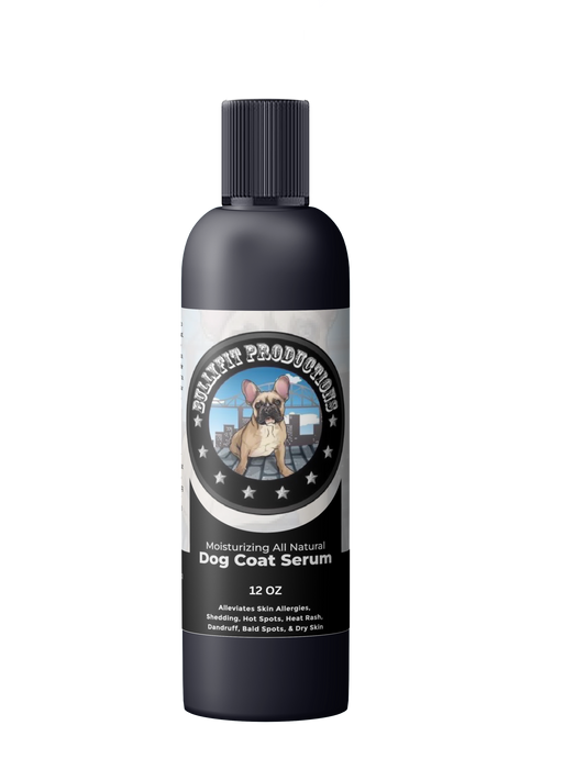 BullyFIT All Natural Skin & Coat Dog Serum 12oz - Pet Grooming | Sensitive Skin Relief | Shedding | Skin Issues| Vegan Friendly | Pet Lotion| Pet Leave in conditioner| Vet Approved|Handcrafted| Cruelty Free|Eco Friendly