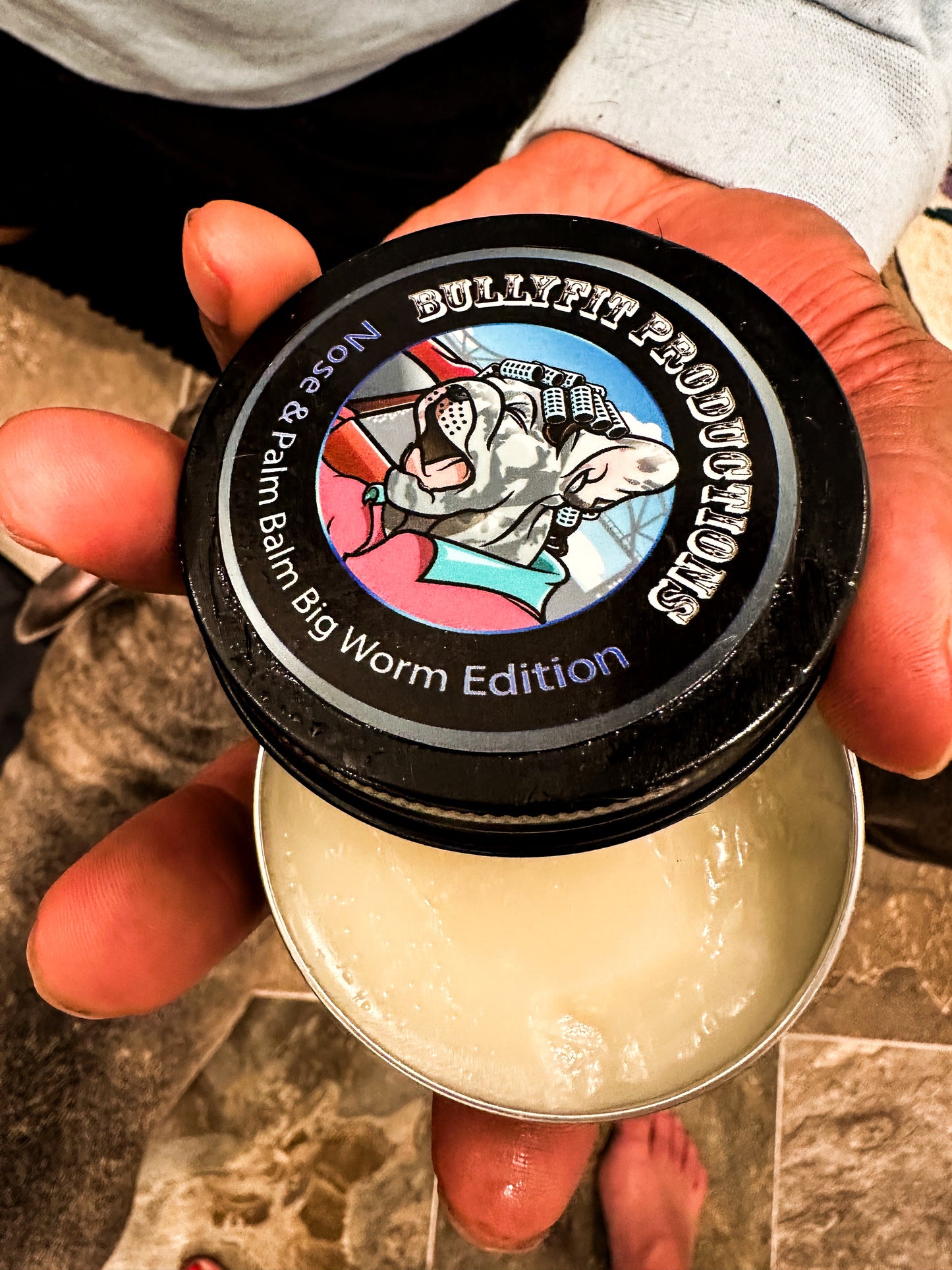 BullyFIT Soothing Nose & Paw Balm Big Worm Edition 2oz | Organic Dog Balm for Dry Skin | Pet Grooming | Vegan Friendly | Cruelty Friendly|Vet Approved| Handcrafted